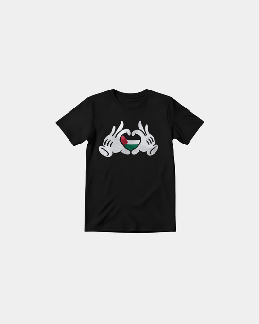 Palestine Heart Hands Kids Tee