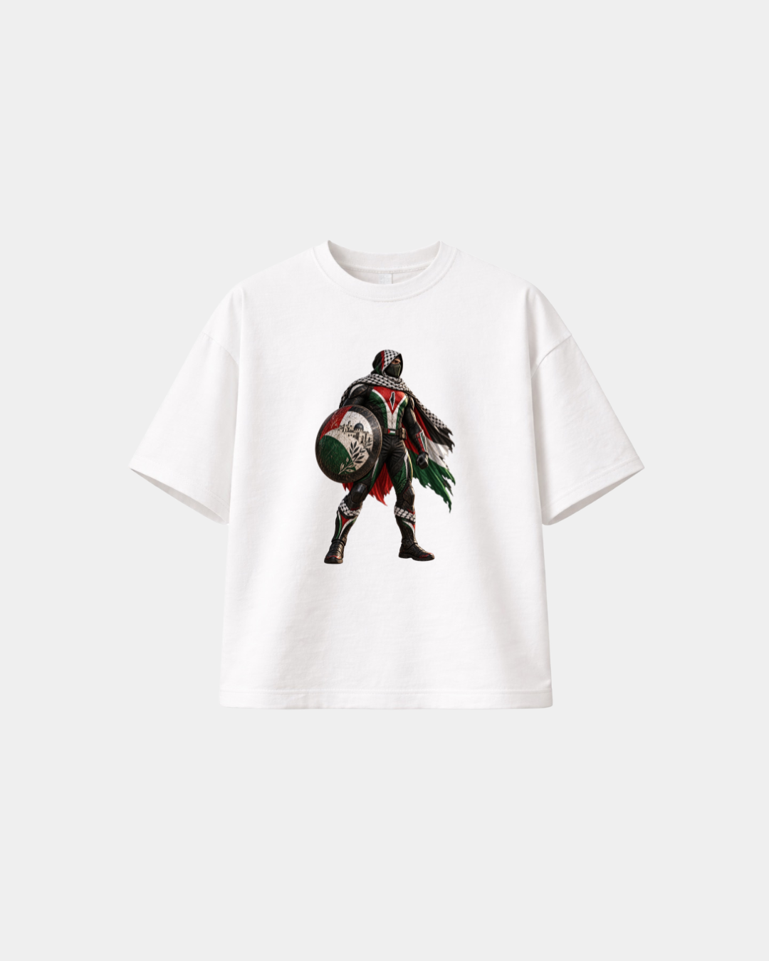 Captain Palestine Heavyweight Boxy T-Shirt