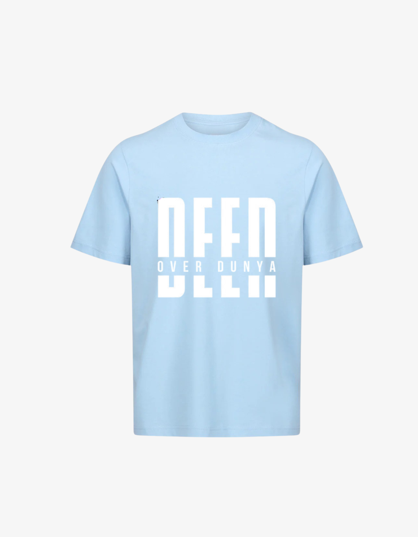 Deen Over Dunya sky blue T-Shirt - Bold Islamic Fashion and Gifts