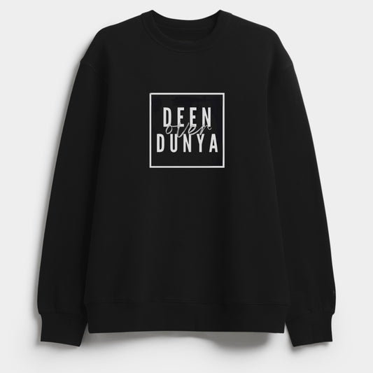 Deen Over Dunya Limited Edition Black Crewneck Sweater - South African Made