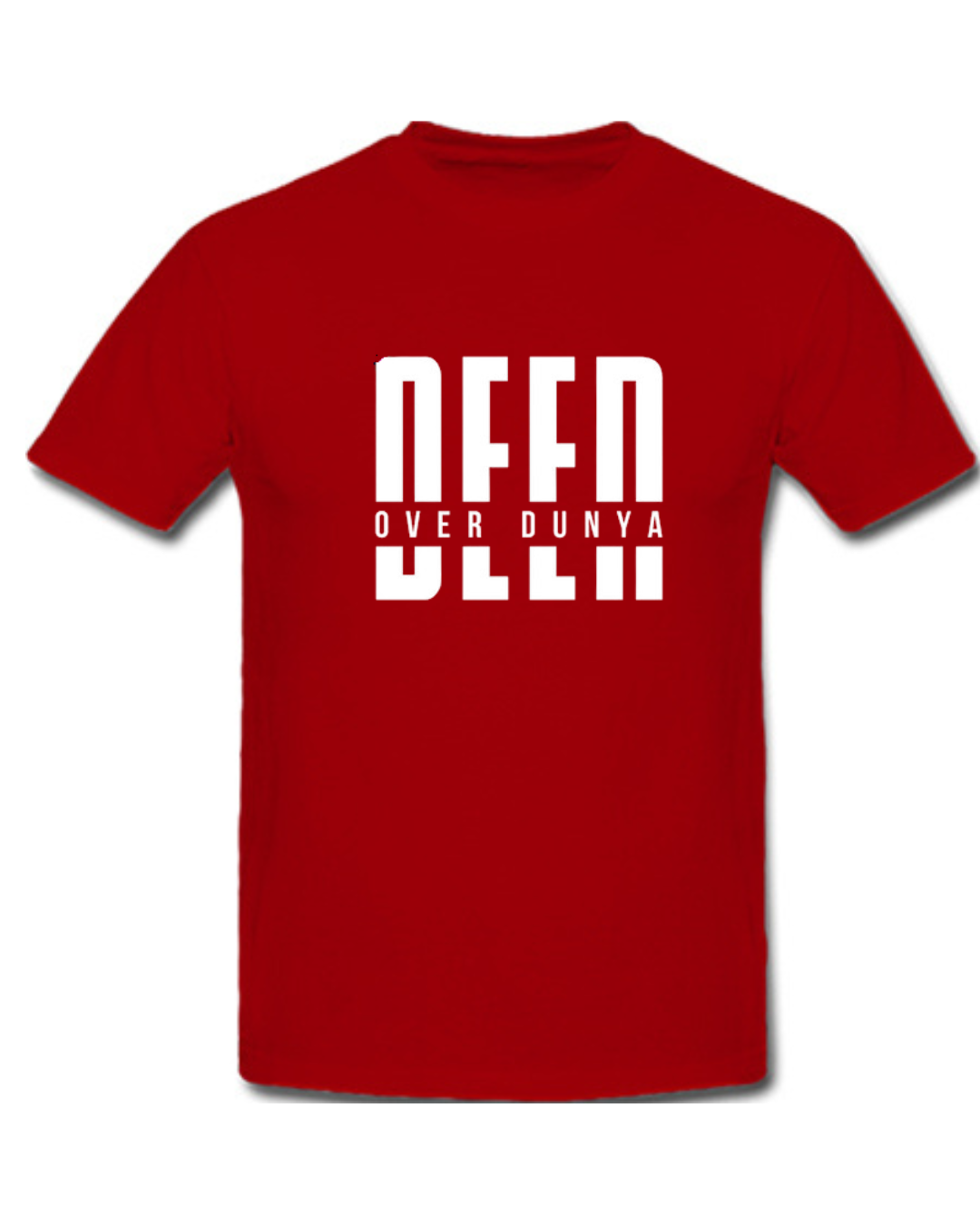 Deen Over Dunya Red T-Shirt - Bold Islamic Fashion and Gifts