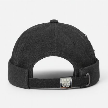 Adjustable back strap detail on Halal Vibes Premium Docker Cap - One Size Fits All