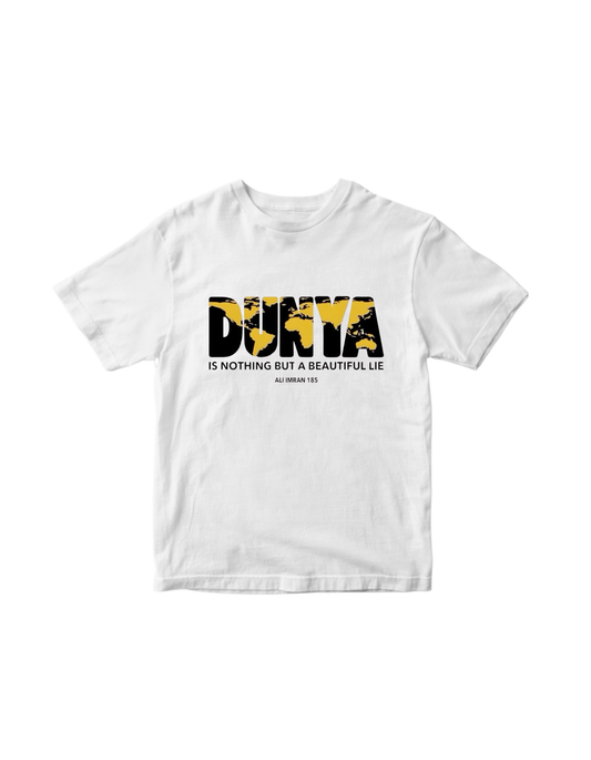 Dunya Is Nothing But A Beautiful Lie T-Shirt - Quranic Streetwear and Islamic Fashion