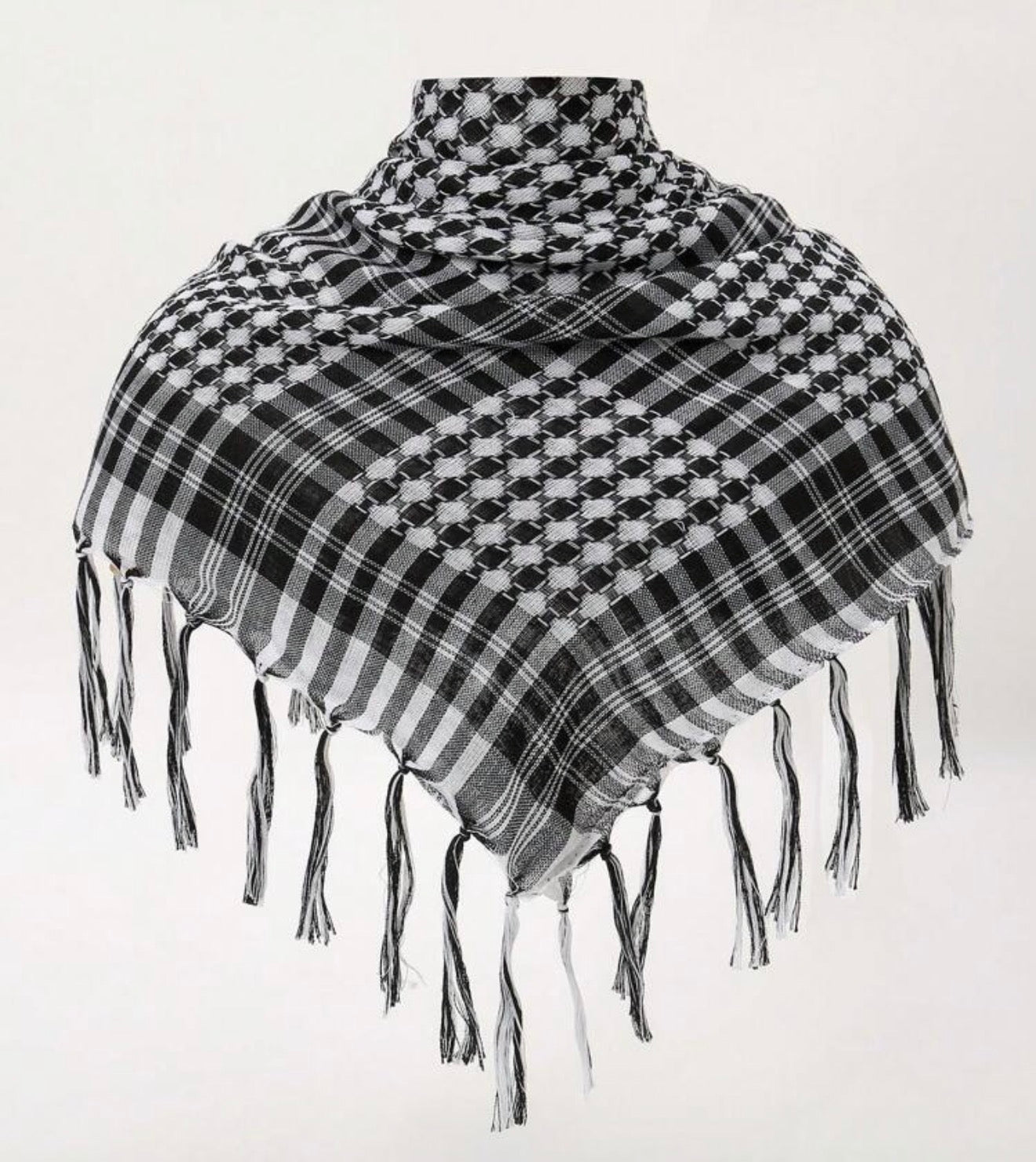 Minimalist Black Shemagh Scarf - Urban Streetwear and Tactical Accessory