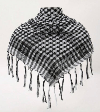 Minimalist Black Shemagh Scarf - Urban Streetwear and Tactical Accessory
