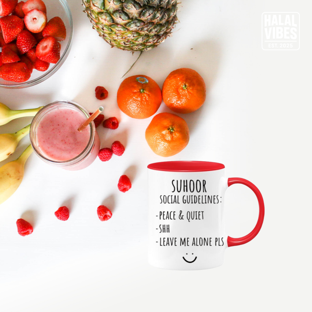 Suhoor Social Guidelines Mug - Funny Ramadan Gift and Lifestyle Accessory
